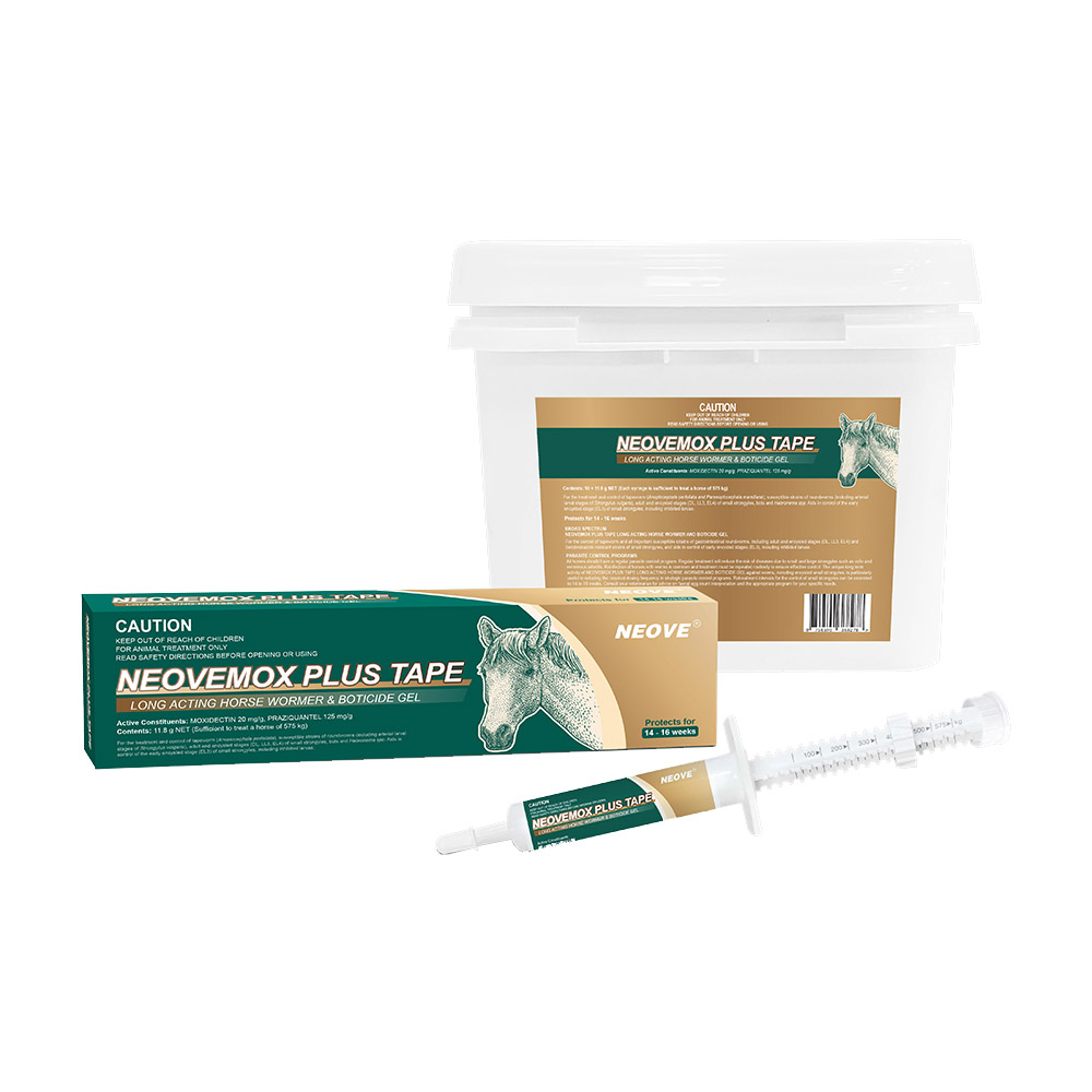 Neovemox Plus Tape Long Acting Horse Wormer and Boticide Gel for Horse Supplies